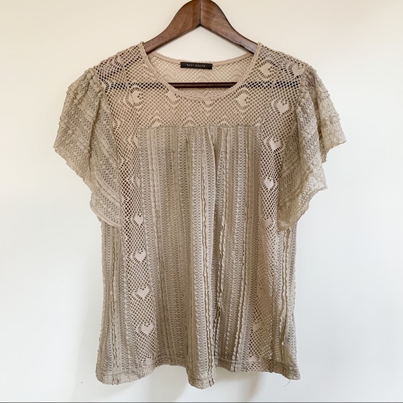 lacey sheer blouse - Picture 4 of 8